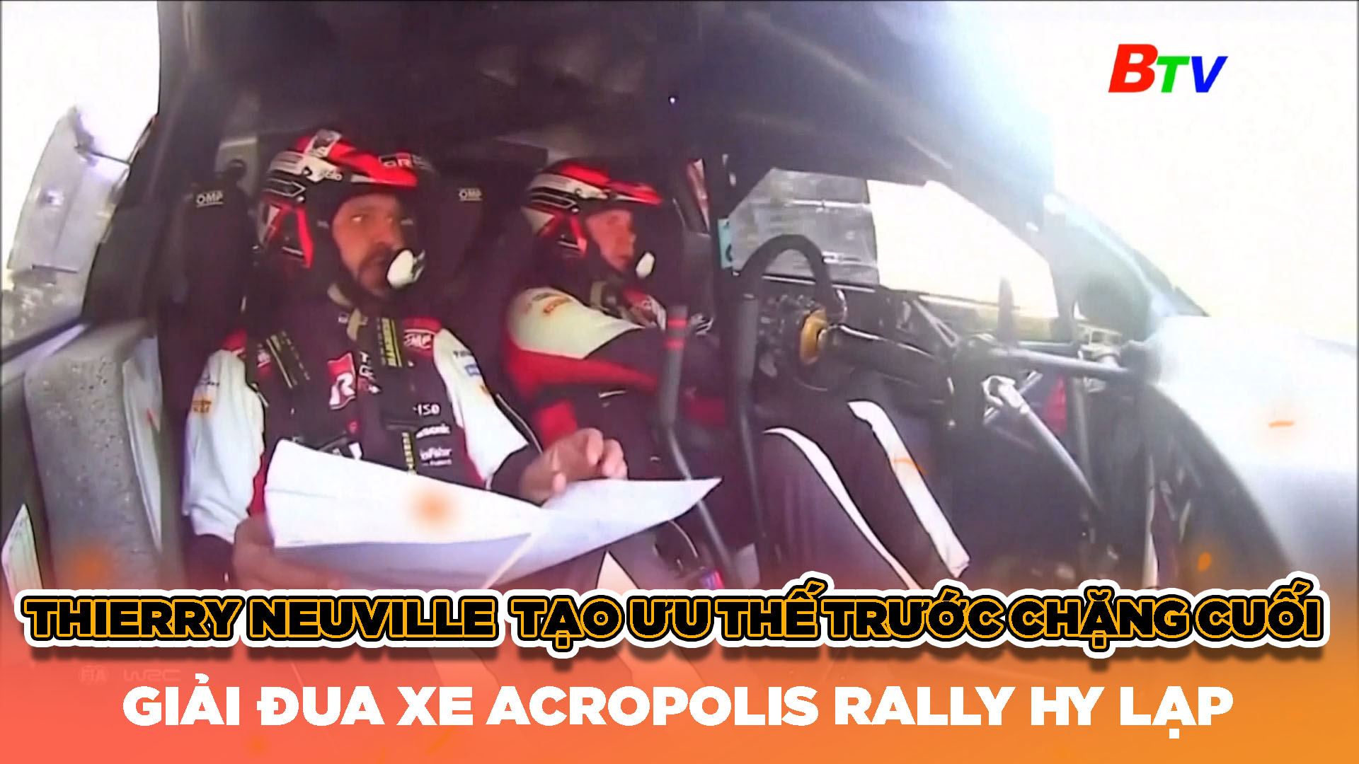 Thierry Neuville tạo ưu thế trước chặn cuối Giải đua xe Acropolis Rally Hy Lạp